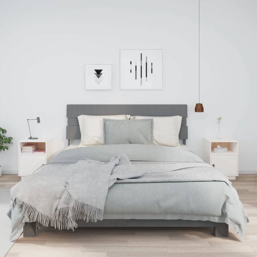 VidaXL -Nachtkastjes-2-st-40x34x55-cm-massief-grenenhout-wit