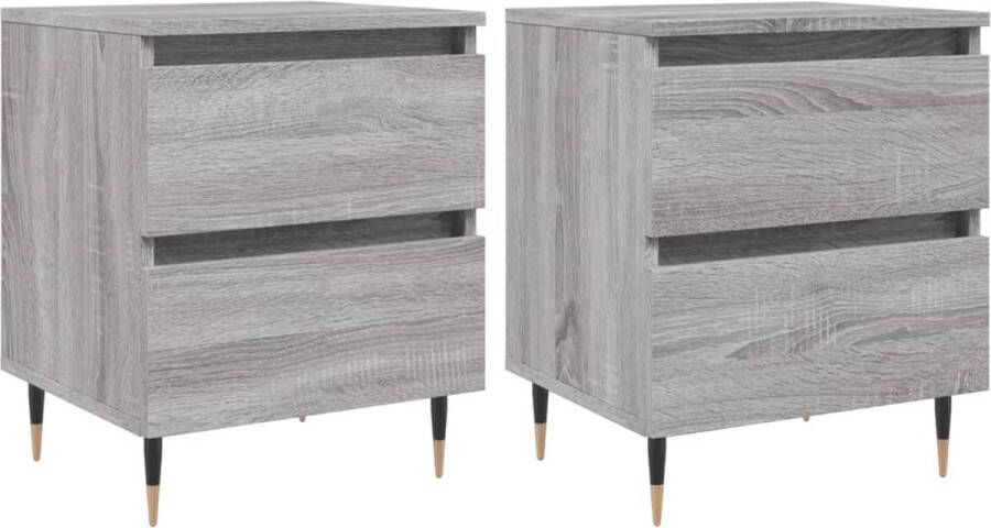 VidaXL -Nachtkastjes-2-st-40x35x50-cm-bewerkt-hout-grijs-sonoma-eiken - Foto 7