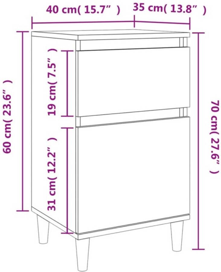 VidaXL -Nachtkastjes-2-st-40x35x70-cm-betongrijs - Foto 4