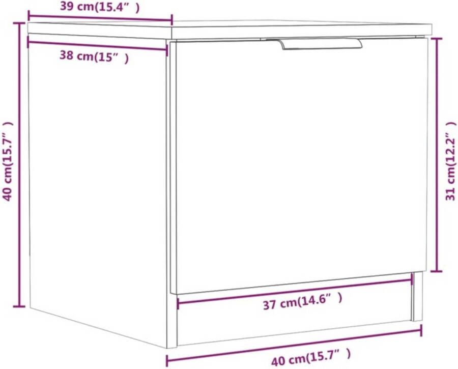 VidaXL -Nachtkastjes-2-st-40x39x40-cm-sonoma-eikenkleurig - Foto 3