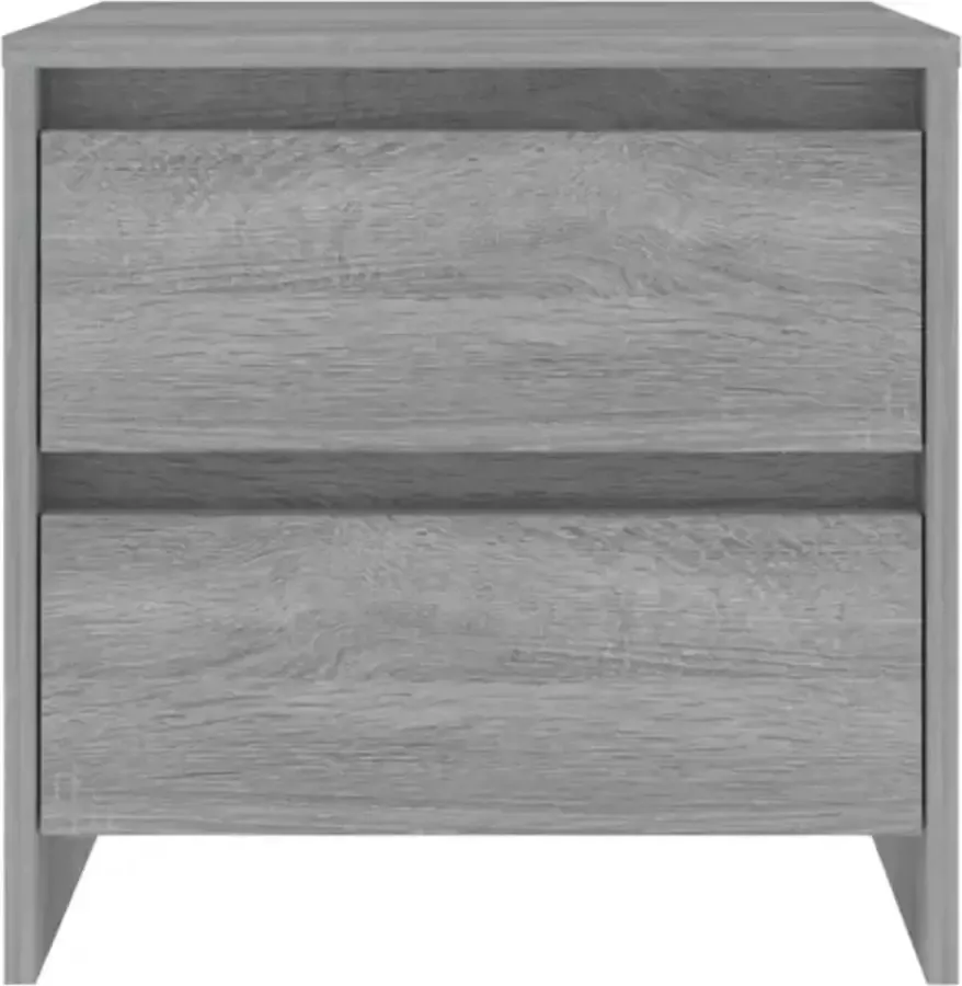 VidaXL -Nachtkastjes-2-st-45x34 5x44 5-cm-spaanplaat-grijs-sonoma-eiken - Foto 2