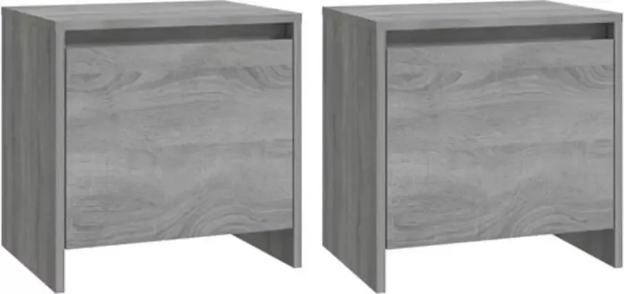 VidaXL -Nachtkastjes-2-st-45x34x44 5-cm-bewerkt-hout-grijs-sonoma-eiken - Foto 5