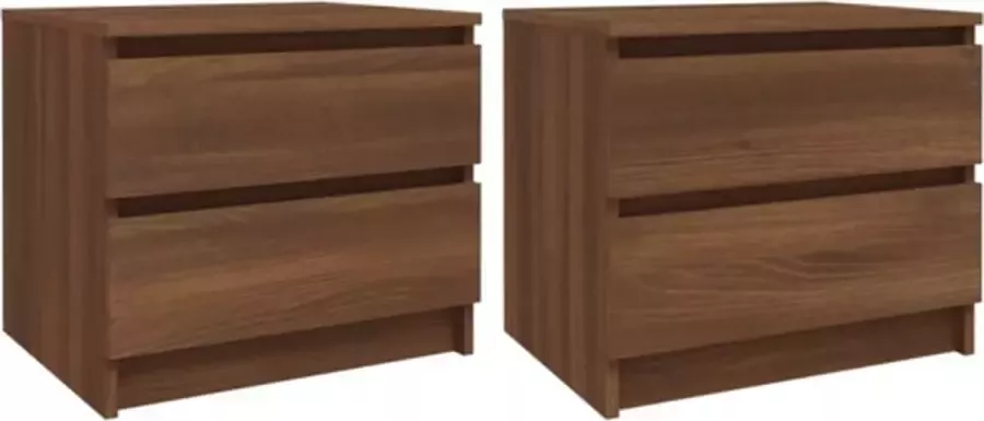 VidaXL -Nachtkastjes-2-st-50x39x43 5-cm-bewerkt-hout-bruineikenkleurig - Foto 4