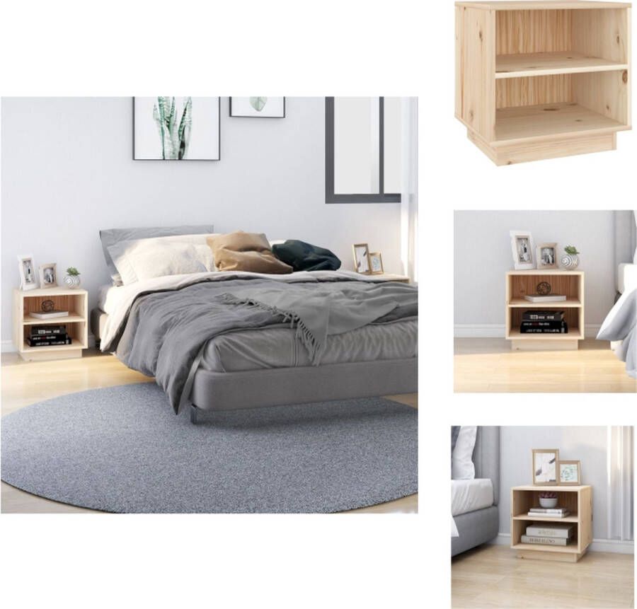 VidaXL Nachtkastje Nachtkastjes Bedkast Nachtkast Nachtkastjes 2 st 40x34x40 cm massief grenenhout