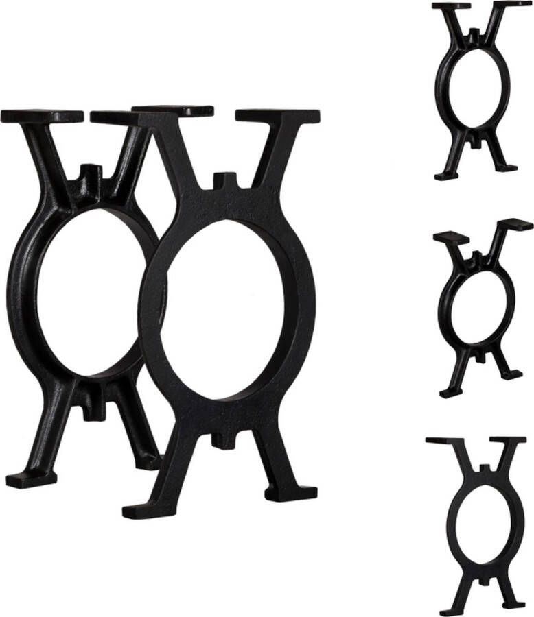 VidaXL Tafelpoot Tafelpoten Tafel Poot Tafel Poten Bankpoten 2 st O-frame gietijzer