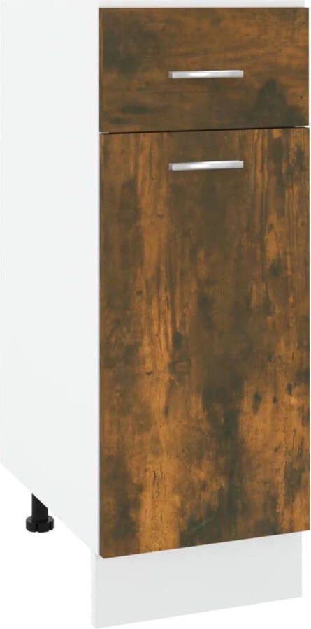 VidaXL -Onderkast-met-lade-30x46x81 5-cm-bewerkt-hout-gerookt-eiken - Foto 2