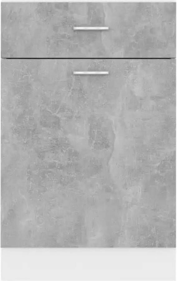 VidaXL Onderkast met lade Lyon 50x46x81 5 cm bewerkt hout betongrijs - Foto 4