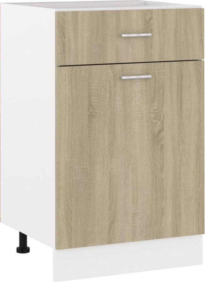 VidaXL -Onderkast-met-lade-50x46x81 5-cm-bewerkt-hout-sonoma-eikenkleur - Foto 2