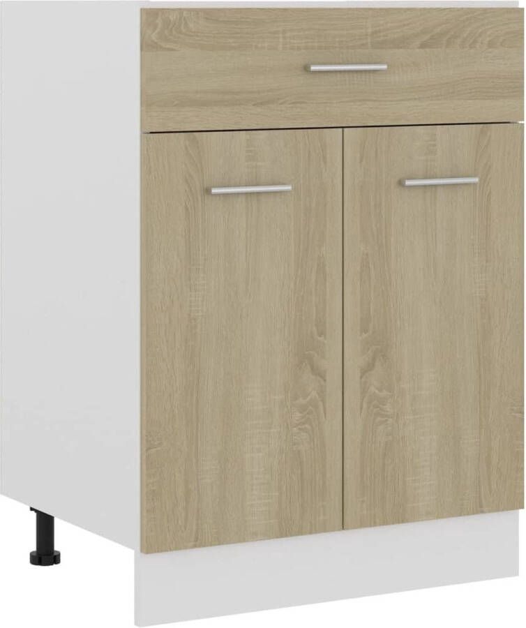 VidaXL -Onderkast-met-lade-60x46x81 5-cm-bewerkt-hout-sonoma-eikenkleur - Foto 3