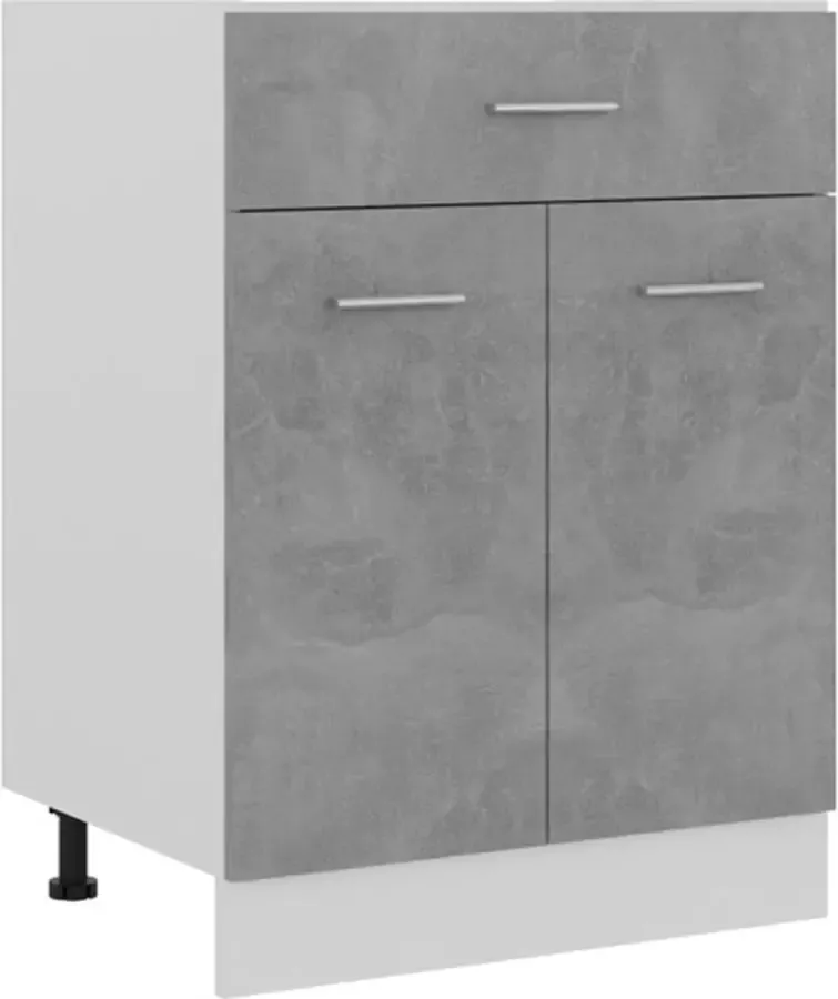 VidaXL -Onderkast-met-lade-60x46x81 5-cm-bewerkt-hout-betongrijs - Foto 5