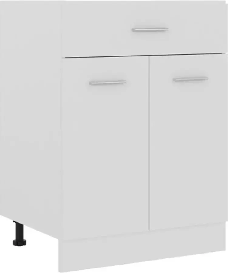 VidaXL Onderkast met lade Lyon 60x46x81 5 cm bewerkt hout wit - Foto 4