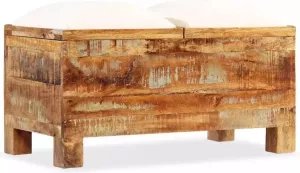 VidaXL Opbergbankje 80x40x40 cm massief gerecycled hout