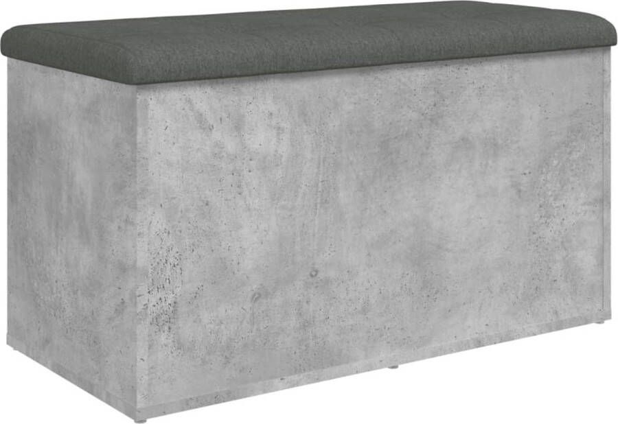 VidaXL -Opbergbankje-82x42x45-cm-bewerkt-hout-betongrijs - Foto 4