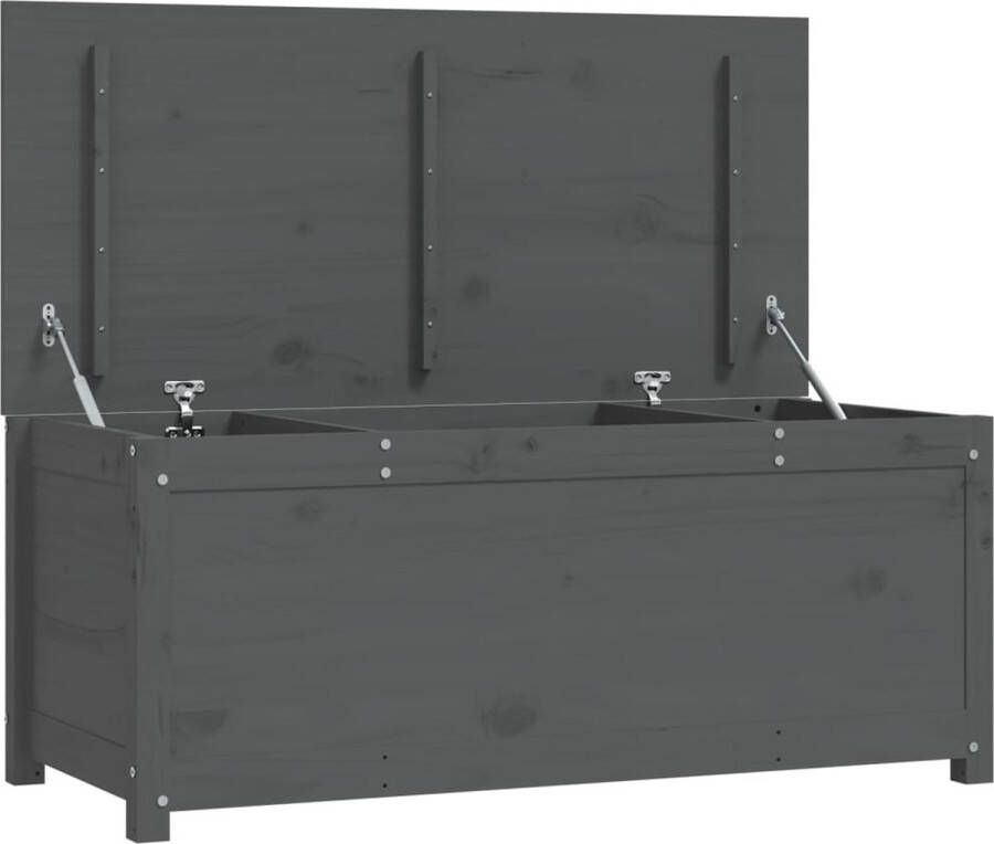 VidaXL -Opbergbox-grijs-110x50x45 5-cm-massief-grenenhout