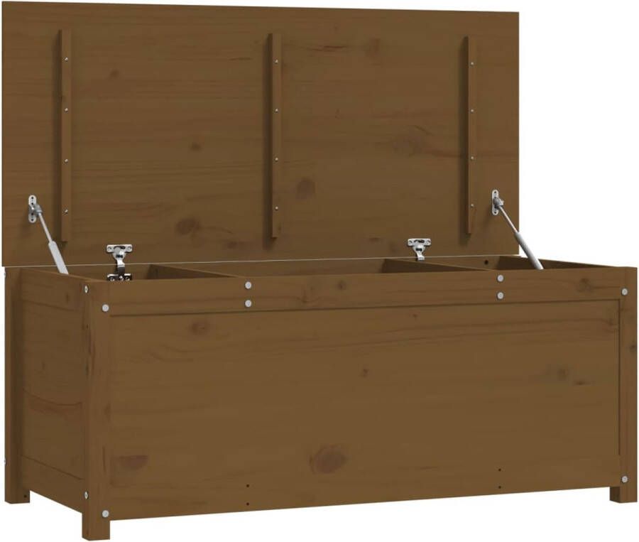 VidaXL -Opbergbox-honingbruin-110x50x45 5-cm-massief-grenenhout - Foto 2