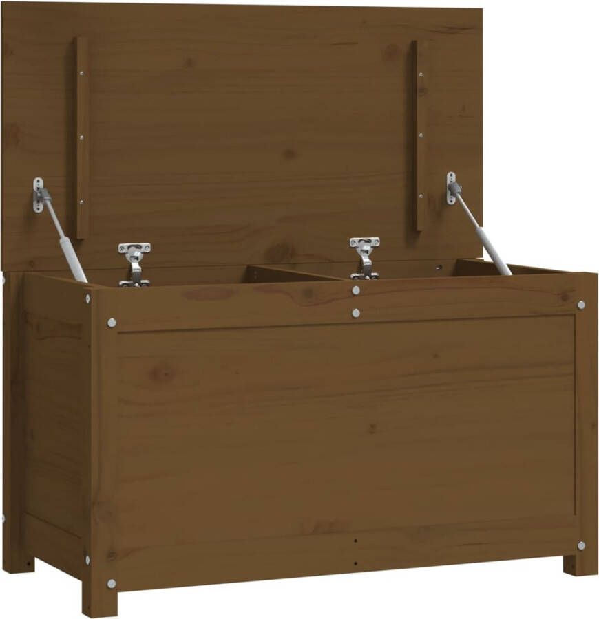 VidaXL -Opbergbox-honingbruin-80x40x45 5-cm-massief-grenenhout - Foto 2