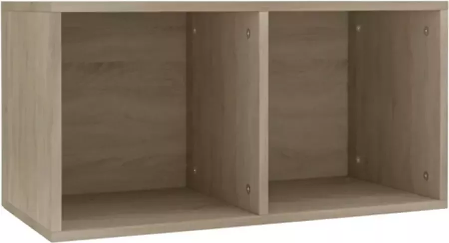 VidaXL Opbergbox voor LP&apos;s 71x34x36 cm bewerkt hout sonoma eikenkleur - Foto 5