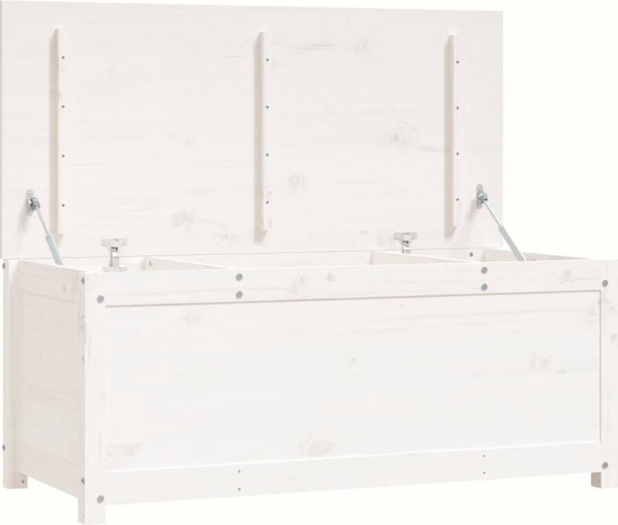 VidaXL -Opbergbox-wit-110x50x45 5-cm-massief-grenenhout