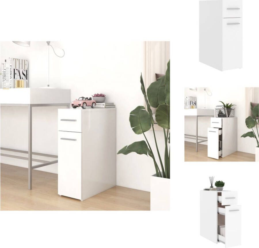 VidaXL Apothekerskast Apothekerskasten Kast Kasten Apothekerskast 20x45 5x60 cm bewerkt hout wit