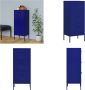 VidaXL Opbergkast 42-5x35x101-5 cm staal marineblauw Dressoir Dressoirs Zijkast Zijkasten - Thumbnail 3