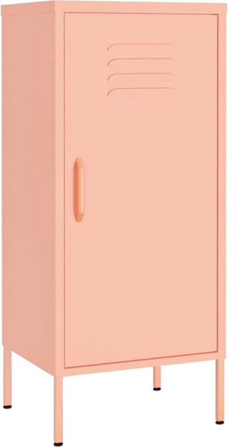 VidaXL -Opbergkast-42 5x35x101 5-cm-staal-roze