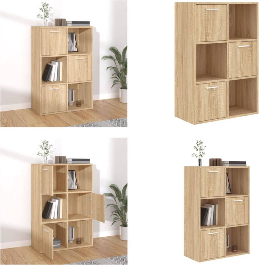 VidaXL Opbergkast 60x29-5x90 cm bewerkt hout sonoma eikenkleurig Opbergkast Opbergkasten Opslagkast Opslagkasten