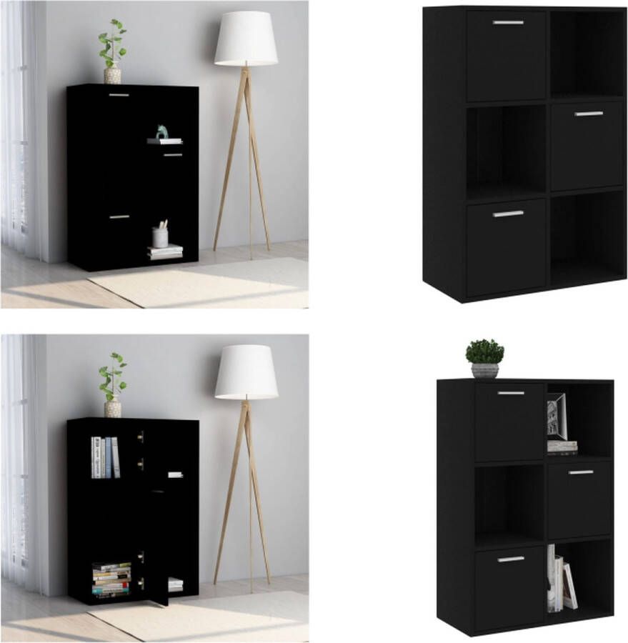 VidaXL Opbergkast 60x29 5x90 cm bewerkt hout zwart Opbergkast Opbergkasten Opslagkast Opslagkasten