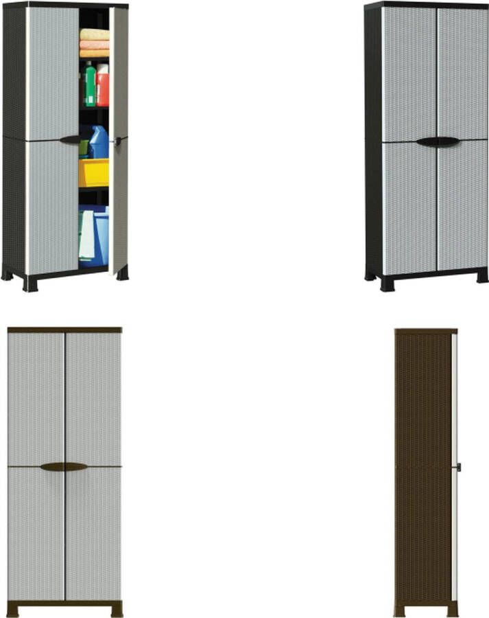 VidaXL Opbergkast 68x39x171-5 cm rattan ontwerp Kast Kasten Opbergkast Opbergkasten