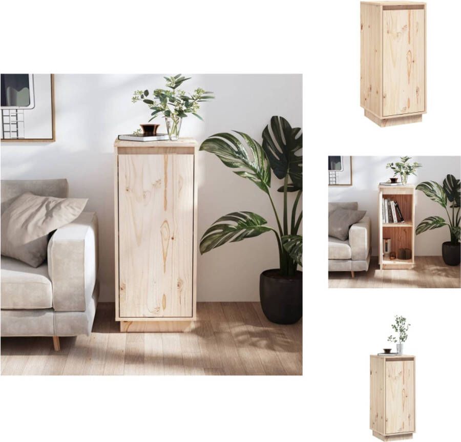 VidaXL Dressoir Dressoirs Buffetkast Opbergkast Dressoir 31-5x34x75 cm massief grenenhout - Foto 2