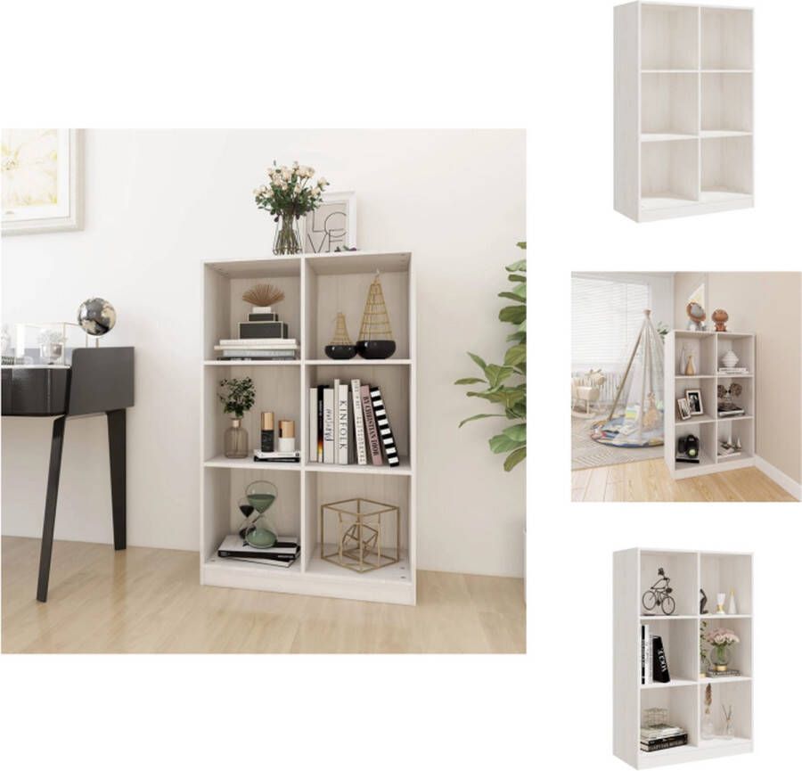 VidaXL Boekenkast Boekenkasten Houten Boekenkast Houten Boekenkasten Boekenkast 70x33x110 cm massief grenenhout wit