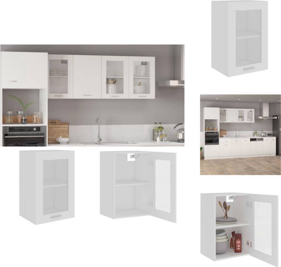 VidaXL Opbergkast Hangkastje 40 x 31 x 60 cm Wit Duurzaam en functioneel Keukenkast
