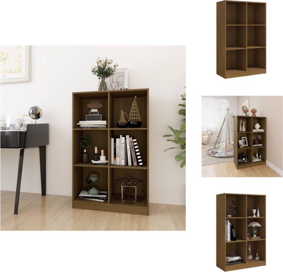 VidaXL Boekenkast Boekenkasten Houten Boekenkast Houten Boekenkasten Boekenkast 70x33x110 cm massief grenenhout honingbruin