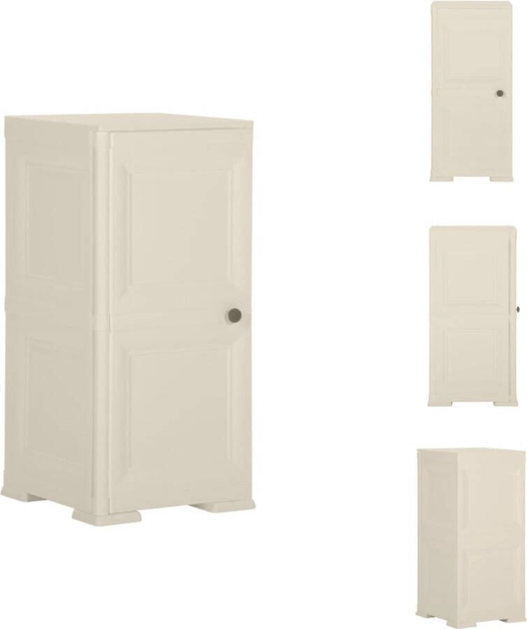 VidaXL Kast Kasten Kast Opberglocker Opbergkast hout-look 40x43x85 5 cm kunststof vanille-ijskleurig