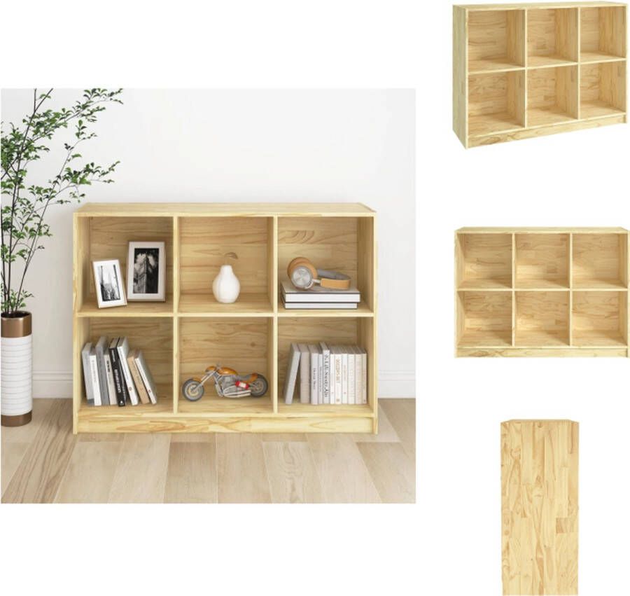 VidaXL -Boekenkast-104x33x76-cm-massief-grenenhout - Foto 2