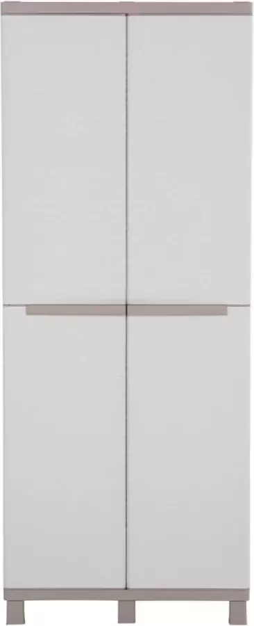 VidaXL Opbergkast met 2 deuren 68x37.5x170 cm lichtgrijs en beige - Foto 2