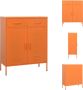 VidaXL Opbergkast Staal 80 x 35 x 101.5 cm Oranje Kast - Thumbnail 1