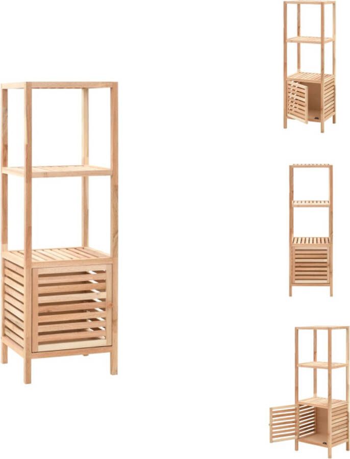 VidaXL Opbergkast Opbergkasten Kastje Kastjes Badkamerkast 39 5x35 5x123 cm massief walnotenhout