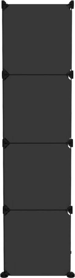 VidaXL Opbergkubus organizer met 12 kubussen en deuren transparant PP - Foto 3