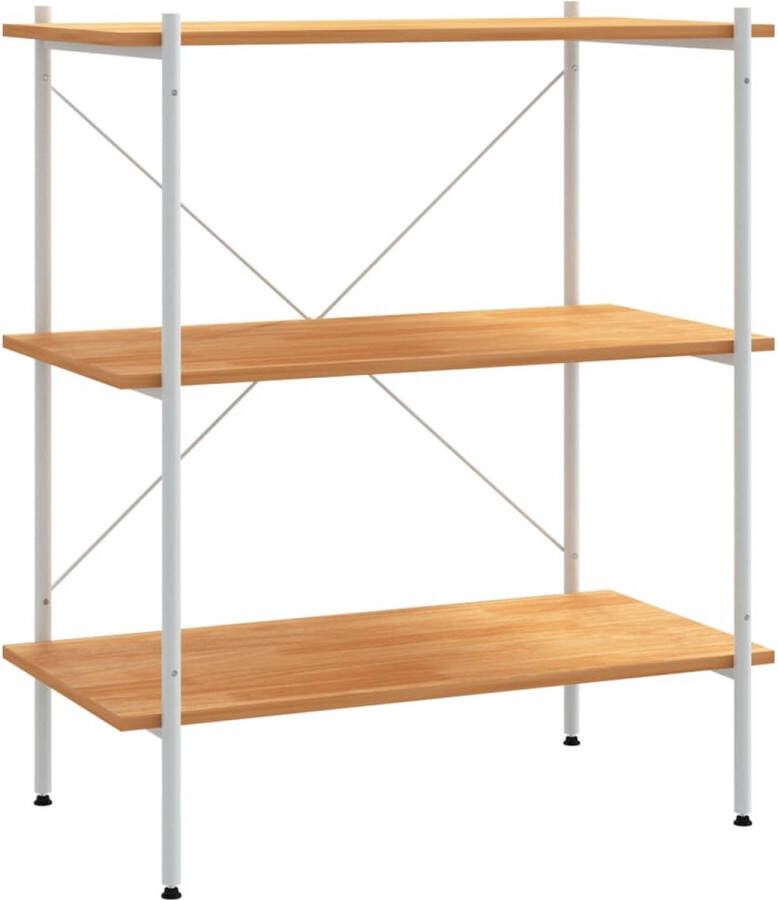 VidaXL -Opbergrek-3-laags-80x40x92-cm-wit-en-eikenkleurig