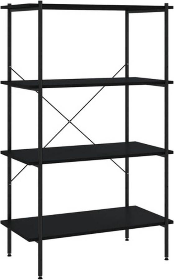 VidaXL -Opbergrek-4-laags-80x40x130-cm-zwart - Foto 2