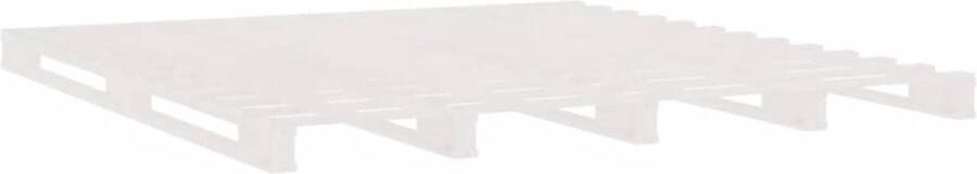 VidaXL -Palletbed-massief-grenenhout-wit-160x200-cm - Foto 2