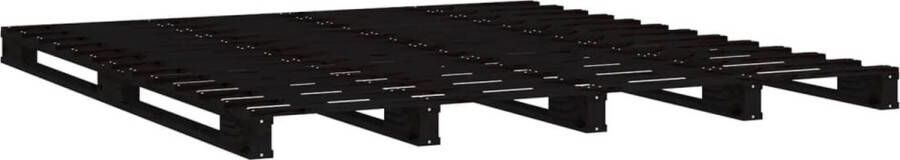 VidaXL Palletbed massief grenenhout zwart 180x200 cm 6FT Super King - Foto 2
