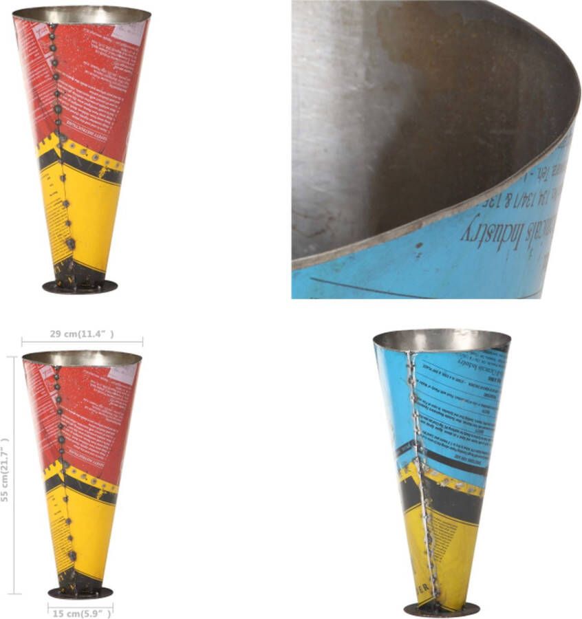 VidaXL Paraplubak 29x55 cm ijzer meerkleurig Parapluhouder Parapluhouders Paraplubak Paraplubakken