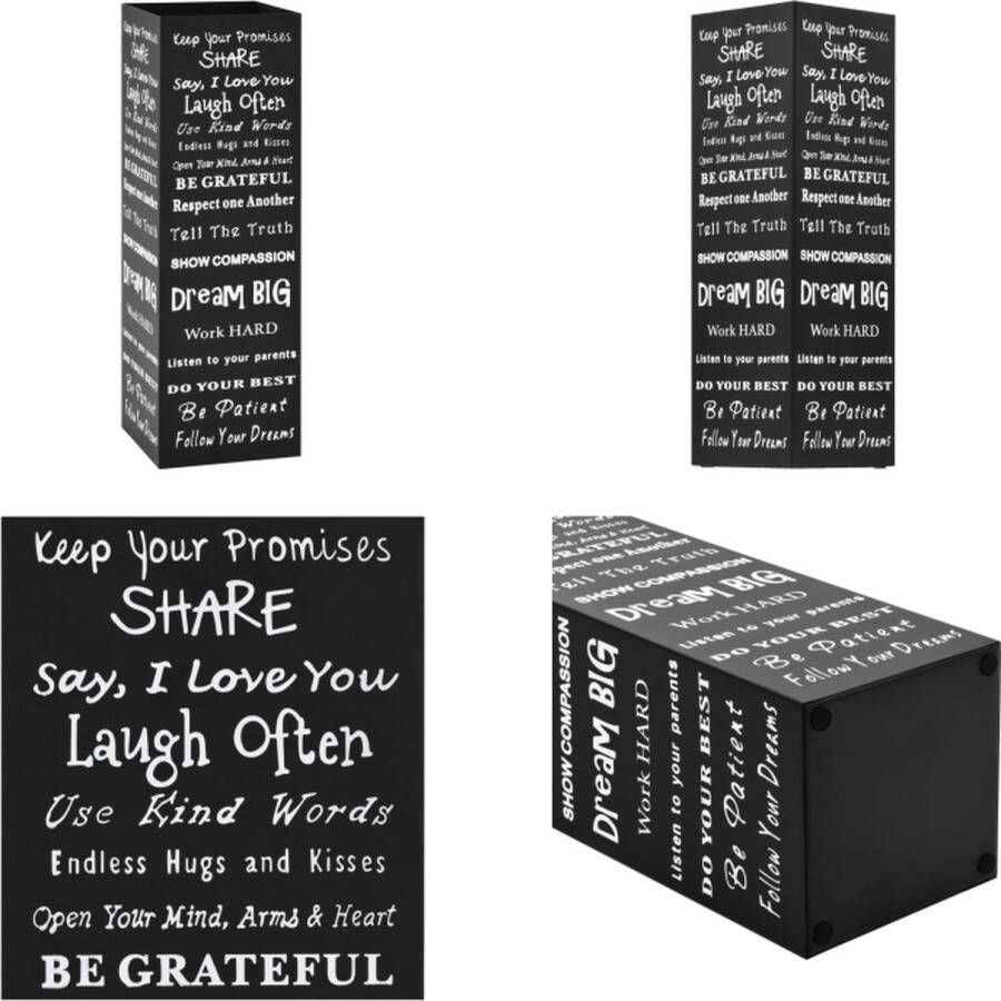 VidaXL Parapluhouder tekst staal zwart Paraplubak Paraplubakken Paraplustandaard Paraplustandaards