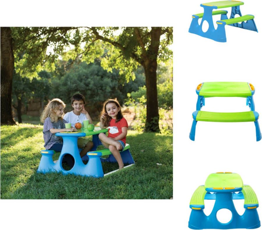 VidaXL Picknickbank Picknickbanken Picknicktafel Tuinbank Picknickbank voor kinderen 89 5x84 5x48 cm polypropeen - Foto 2