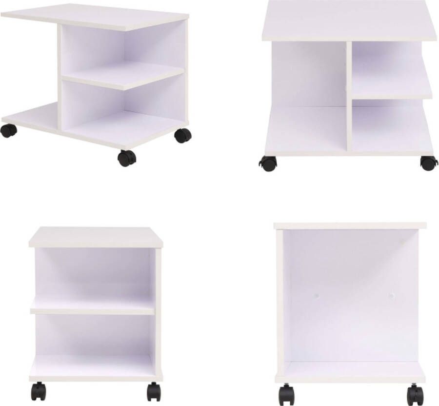VidaXL -Plankenkast-verrijdbaar-50x35x42-cm-wit