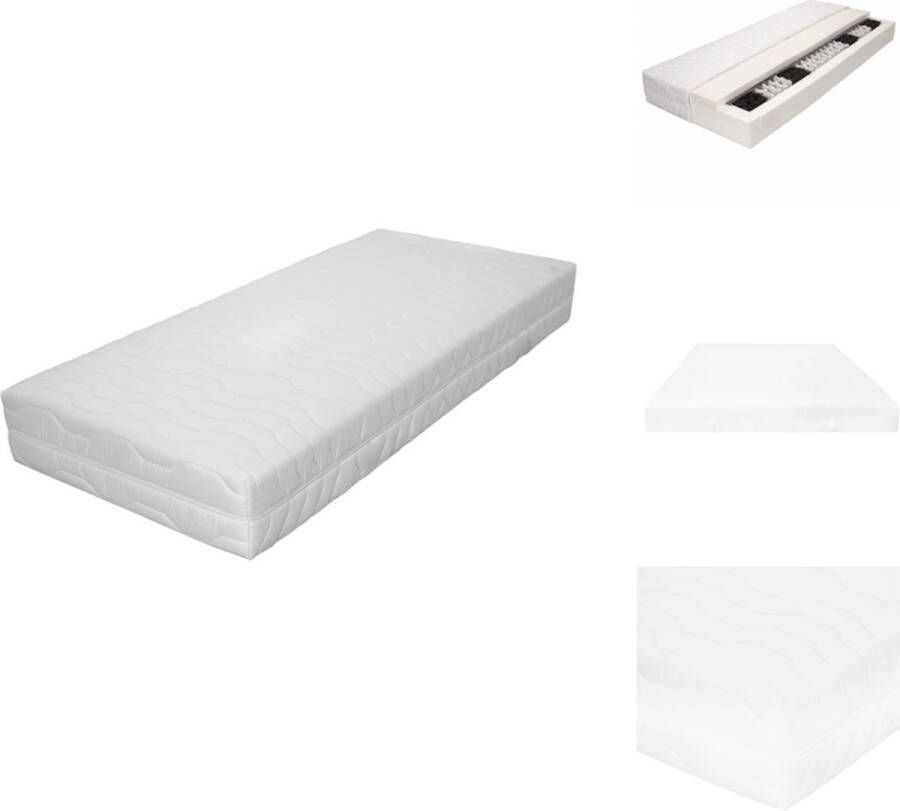 VidaXL Matras Matrassen Bedmatras Bedmatrasen Matras 7 Zone 20 cm pocketvering H3 120x200 cm