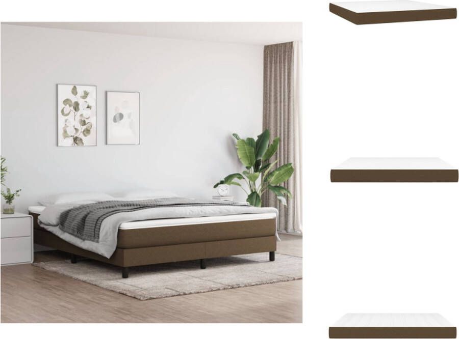 VidaXL Pocketveringmatras Pocketveringmatrassen Matras Pocketvering Matras Pocketveringmatras 160x200x20 cm stof donkerbrui8 - Foto 2