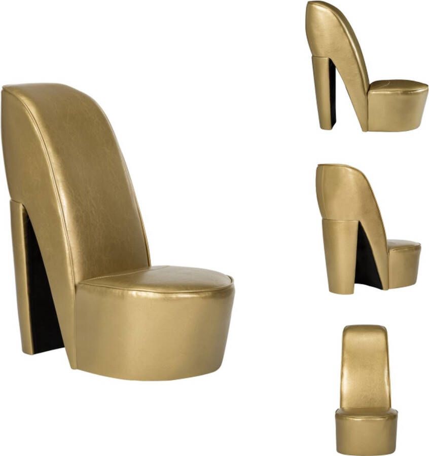 VidaXL Pump loungestoel goud 43 x 82.5 x 85.5 cm uniek design Fauteuil