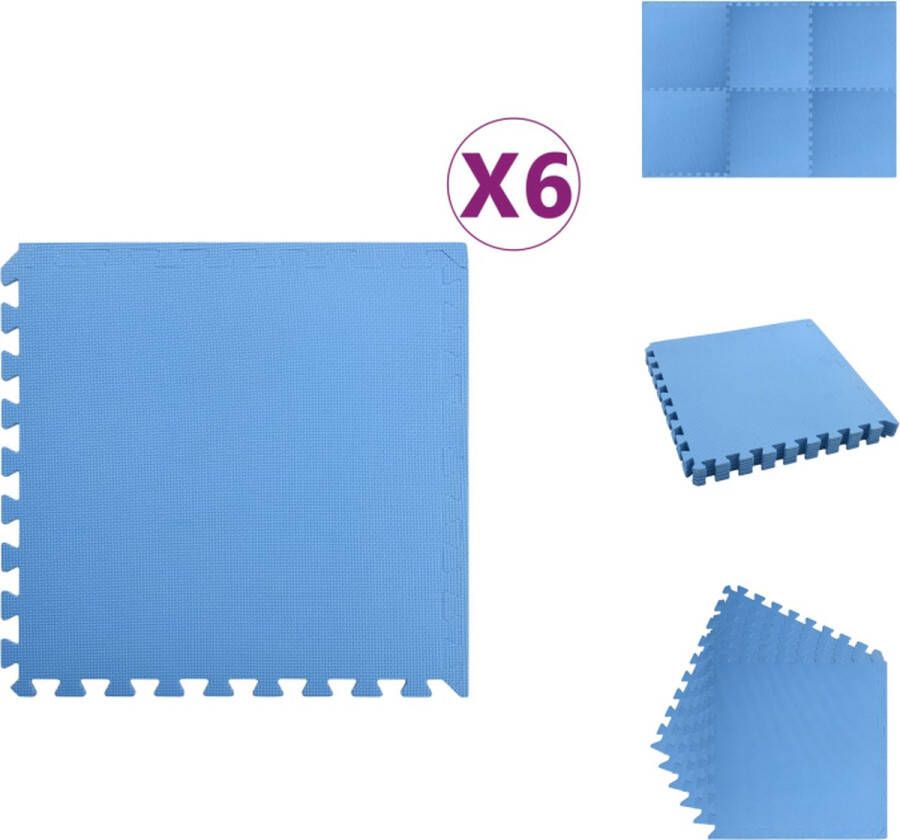 vidaXL Puzzelsportmat Blauw EVA-schuim 60 x 60 x 1 cm 2.16 ? Vloerkleed